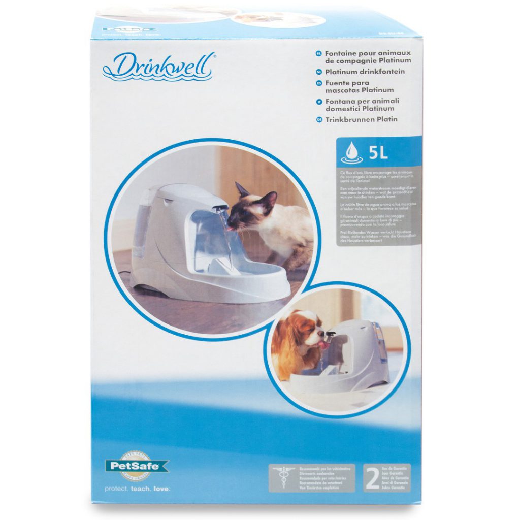 D2EU45 PetSafe® Drinkwell® Platinum Pet Fountain, 5 Litres Pet Protect